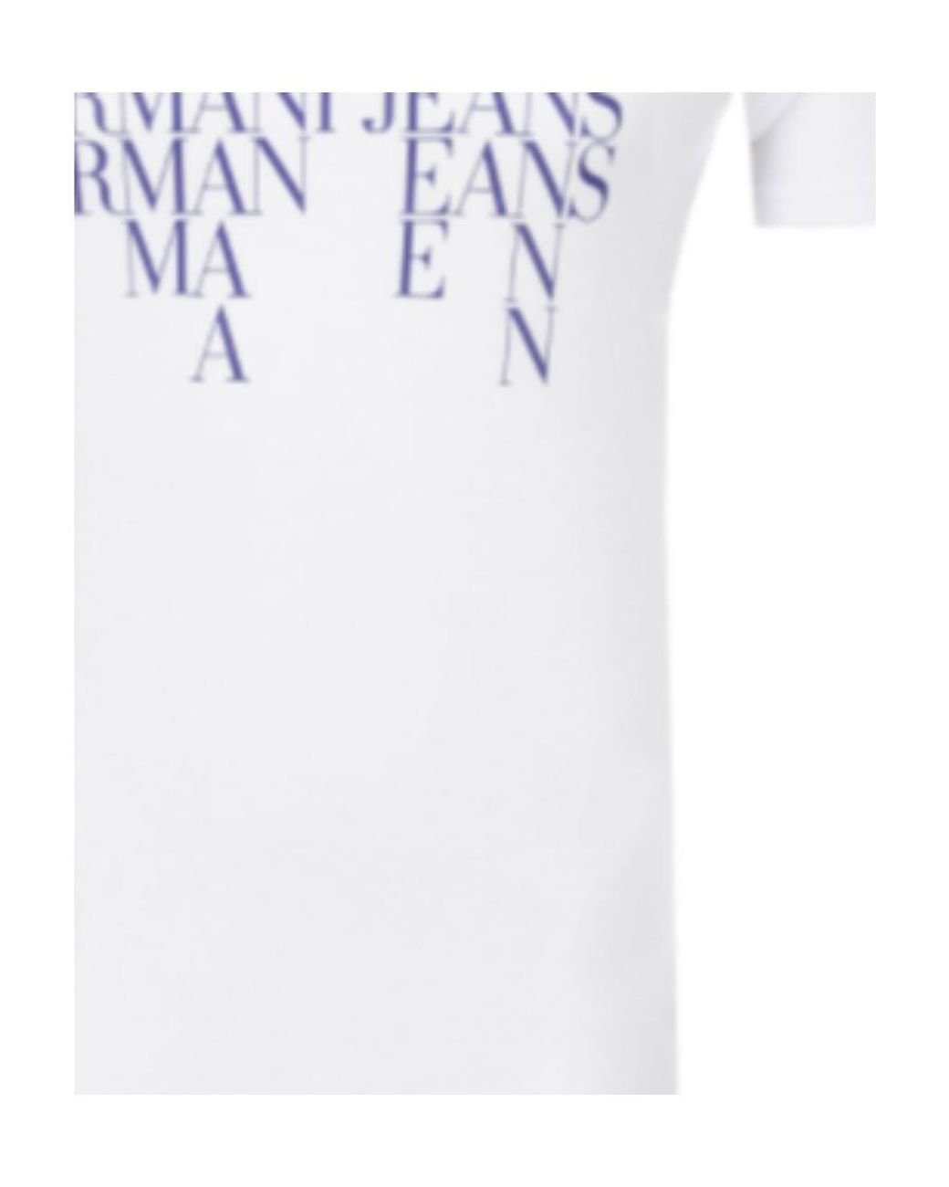 Armani Jeans White Logo Printed T-Shirt for men