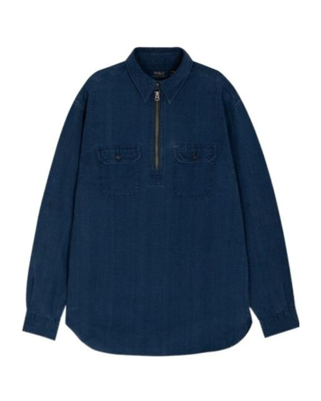 Polo Ralph Lauren Blue Half Zipper Shirt
