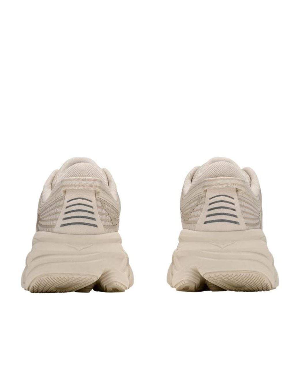 Hoka One One Gray Bondi 7 Panelled Low-Top Sneakers