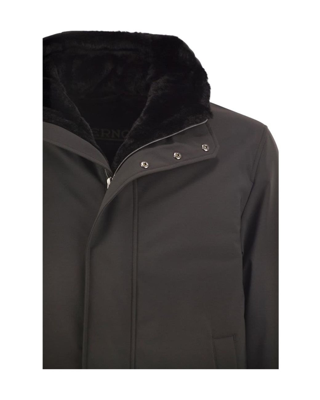 Herno Blue Hooded Concealed-Fasten Parka for men