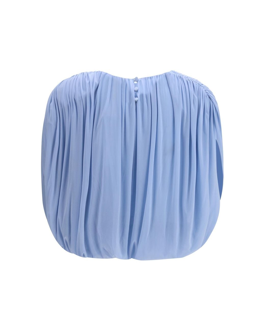 Magda Butrym Blue Pleated Sleeveless Blouse