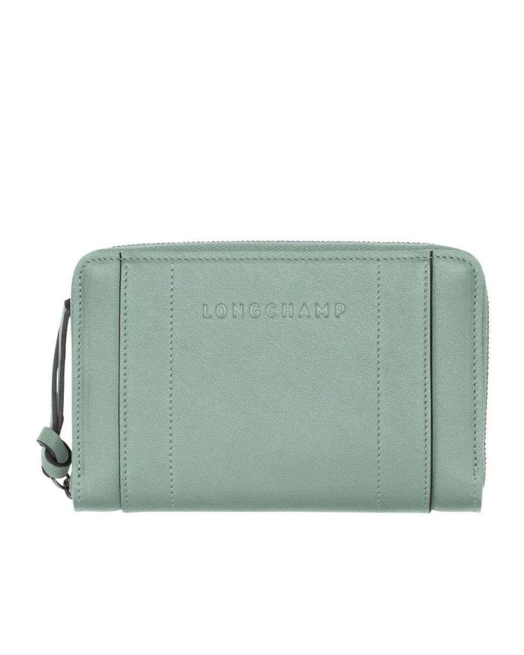 Longchamp Green 3D Zip-Around Wallet