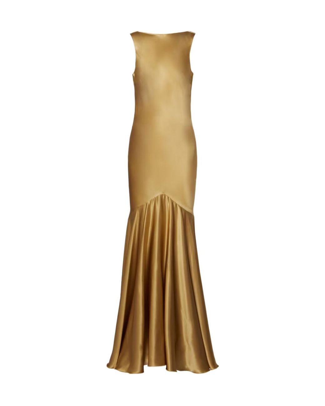 Nina Ricci Metallic Open-Back Gown