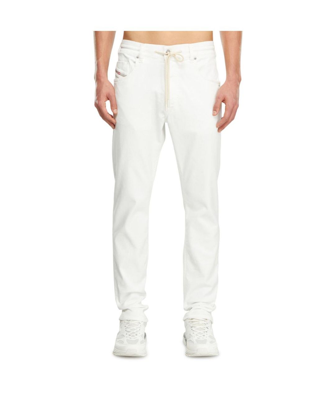 DIESEL White 2030 D-Krooley Tapered-Leg Jeans for men