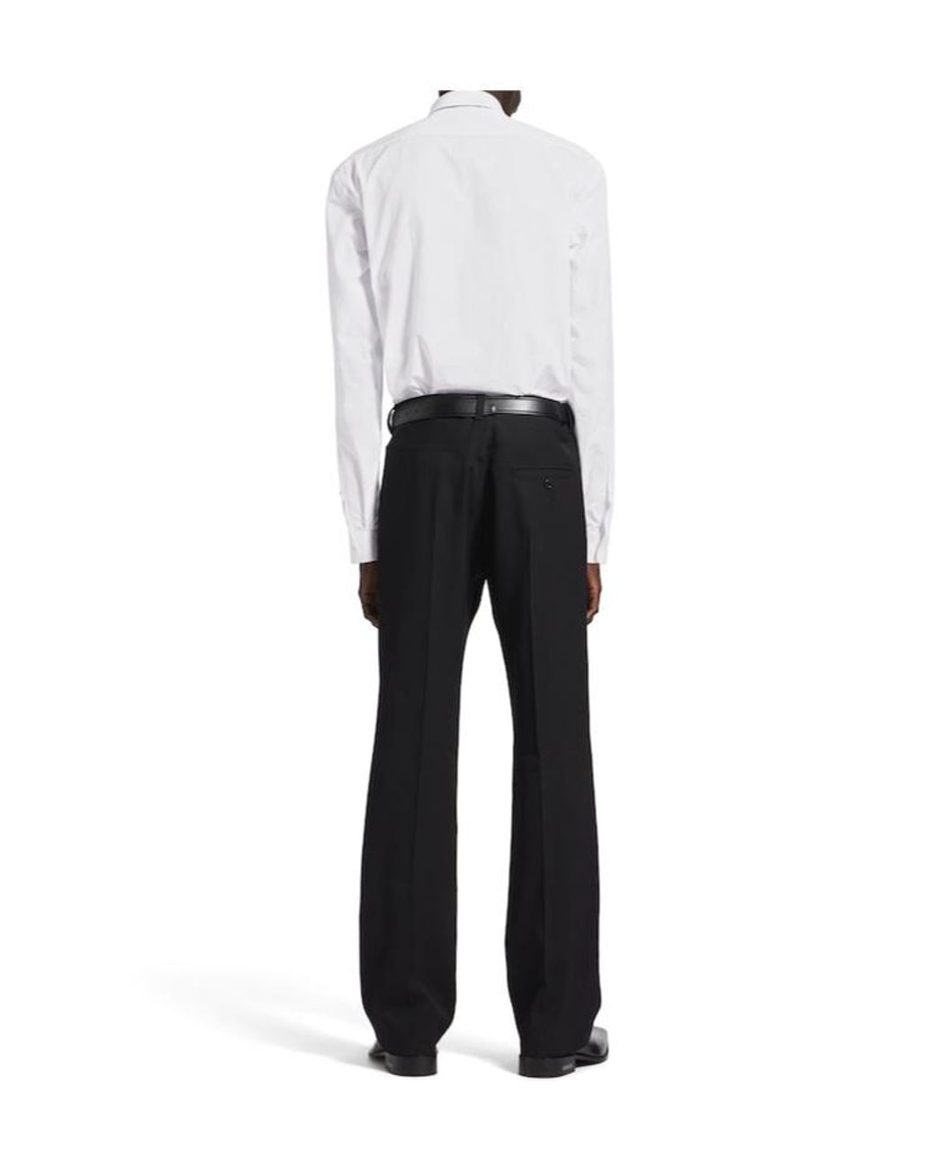 Balenciaga Black Straight Fit Tailored Pants for men