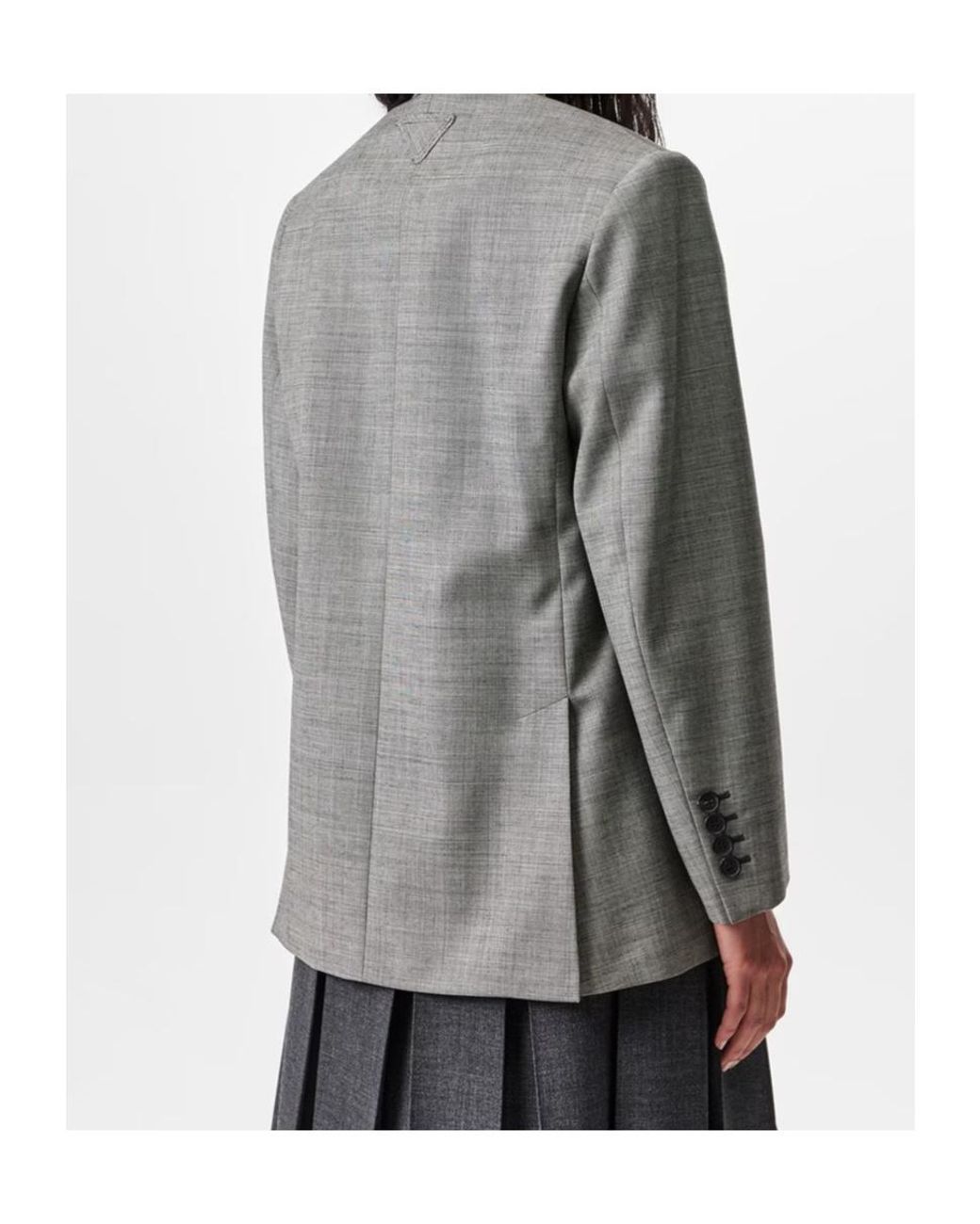 Prada Gray Double-Breasted Blazer