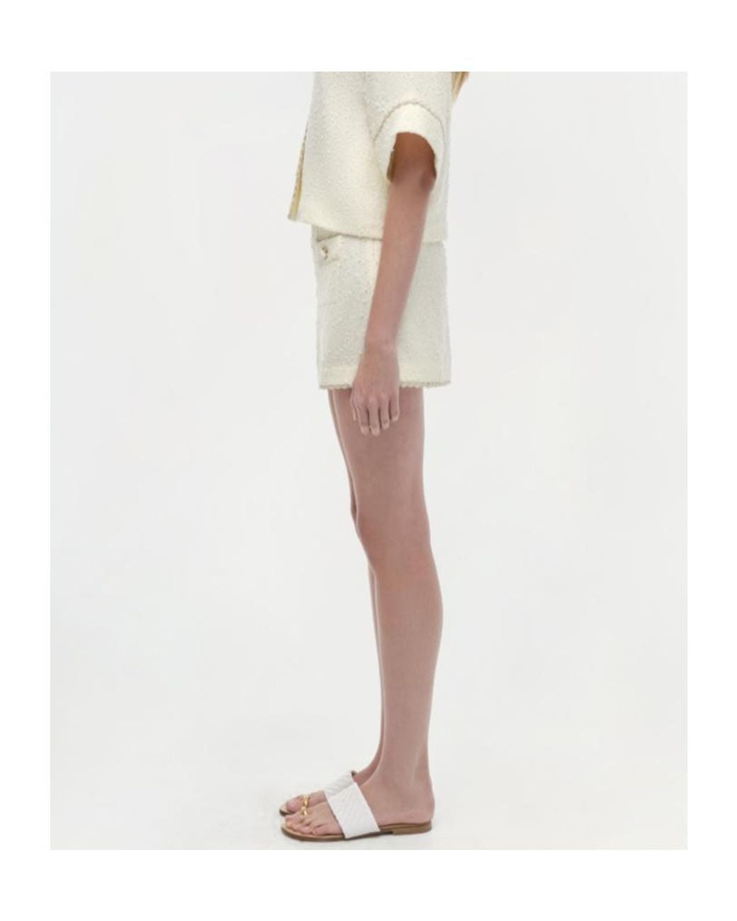 Jonathan Simkhai Natural Leighton Mini Skirt
