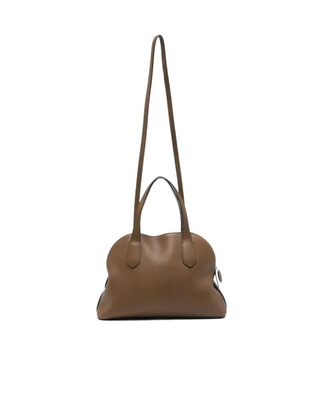 The Row Brown Medium Ingrid Leather Tote Bag