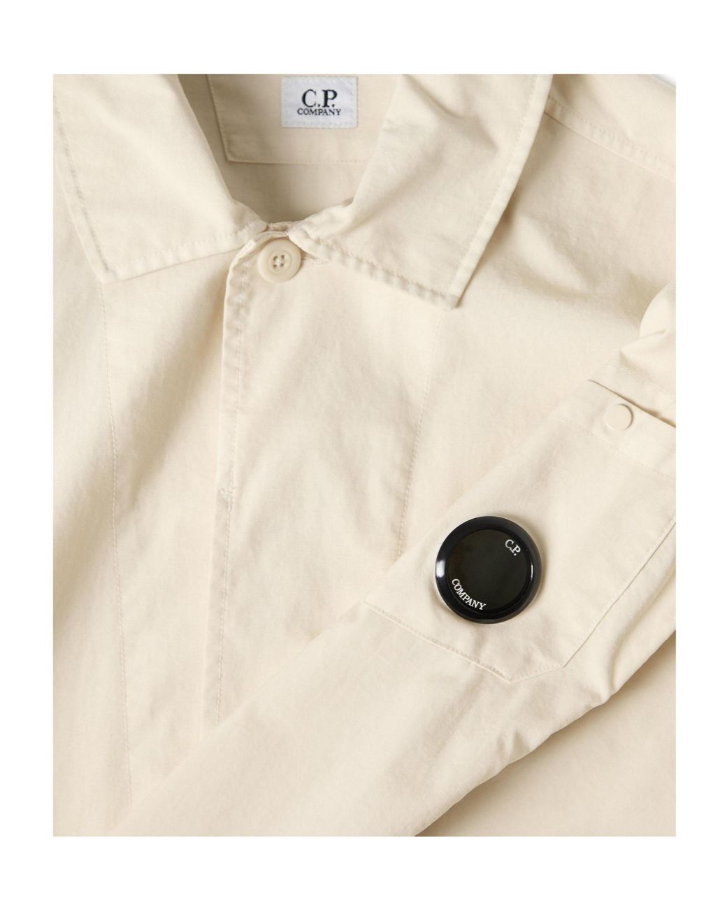C P Company White Shirt Jacket for men