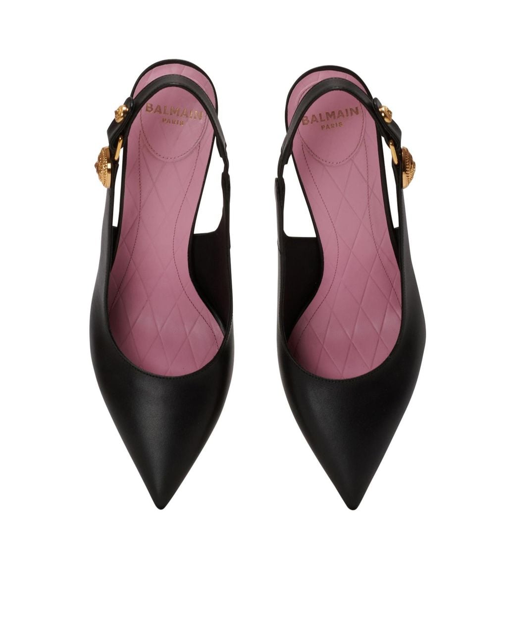 Balmain Black Eva Slingbacks