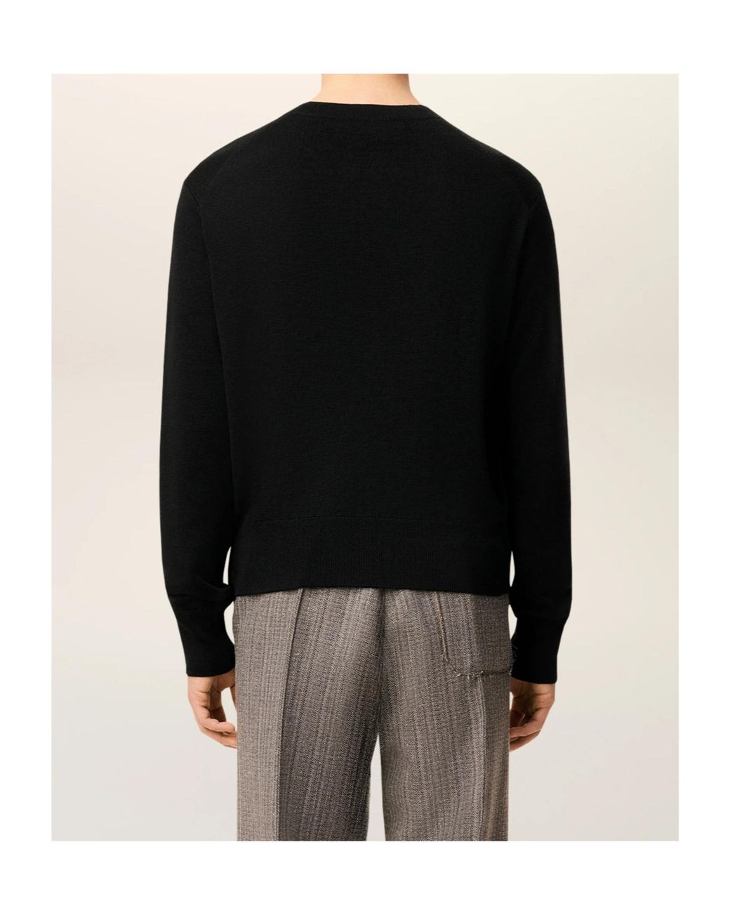 AMI Blue Ami Ami De Coeur Crewneck Knitted Sweater for men