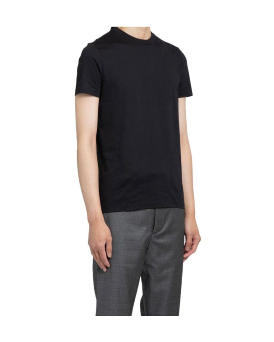 Prada Black Three-Piece Cotton Knitted T-Shirt for men