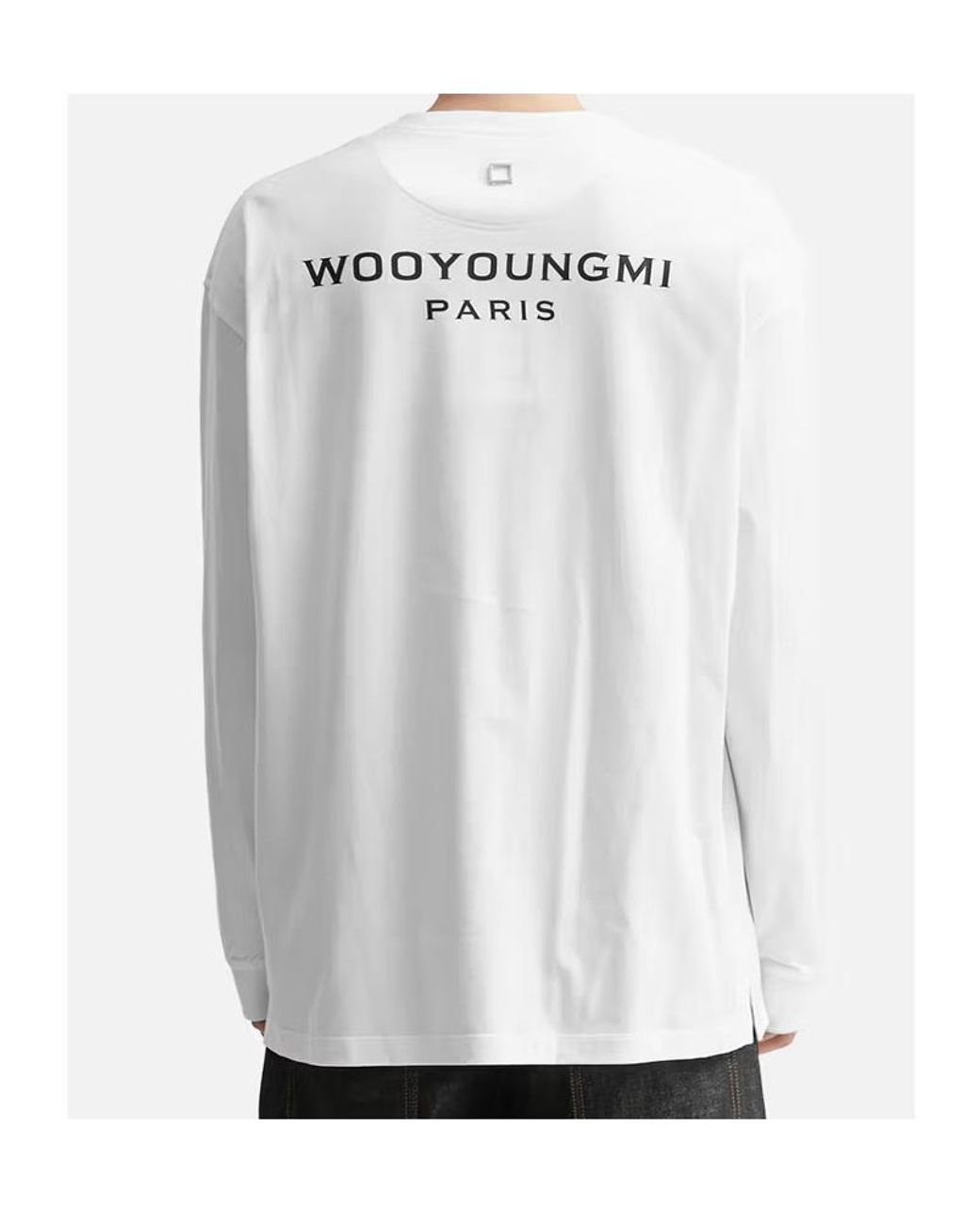 Wooyoungmi White Logo-Print Long-Sleeve T-Shirt for men