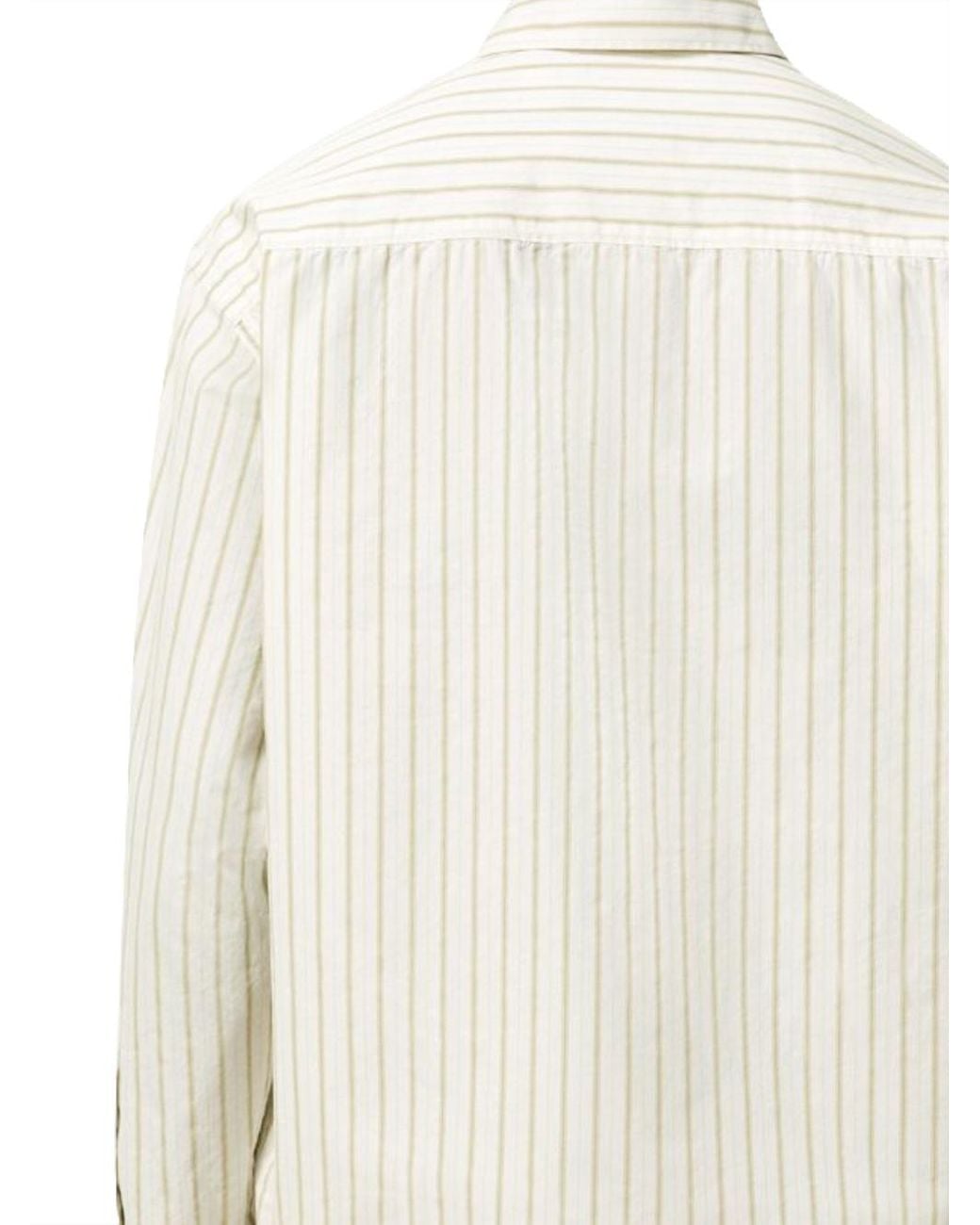 AMI White Ami Ami De Coeur Striped Boxy Shirt for men