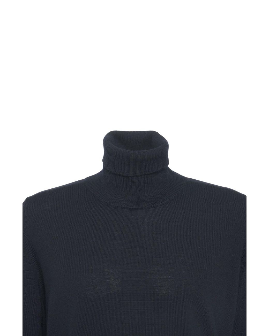 Stone Island Blue Logo Patch Roll Neck Jumper for men