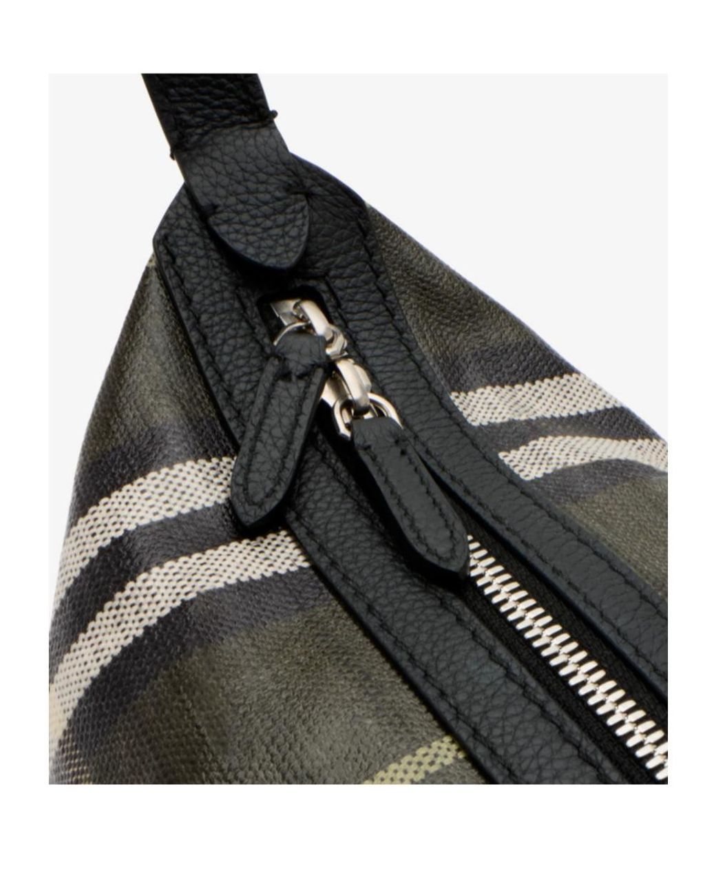 Burberry Gray Logo-Patch Shoulder Bag for men