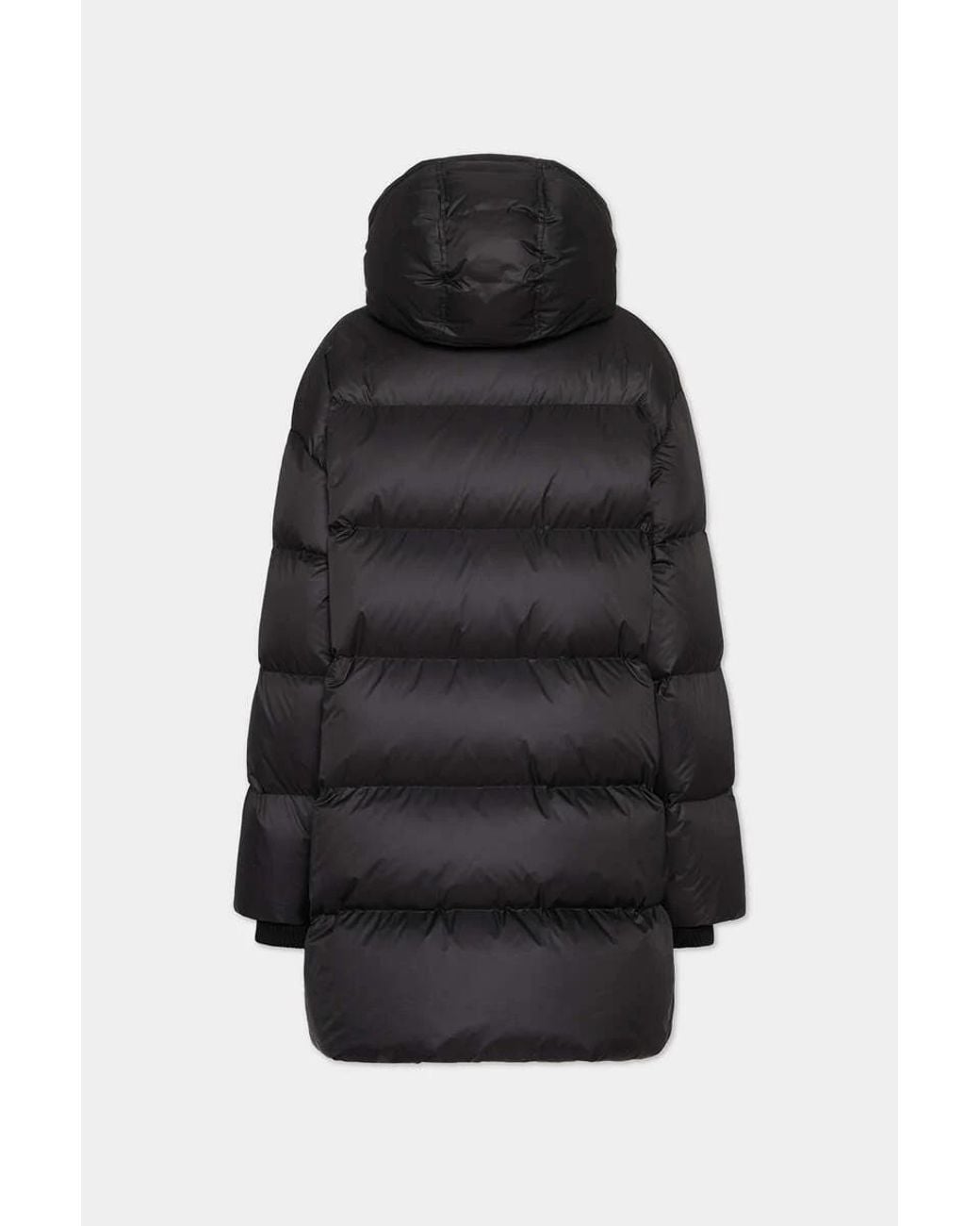 DSquared² Black Long Sleeved Hooded Down Coat