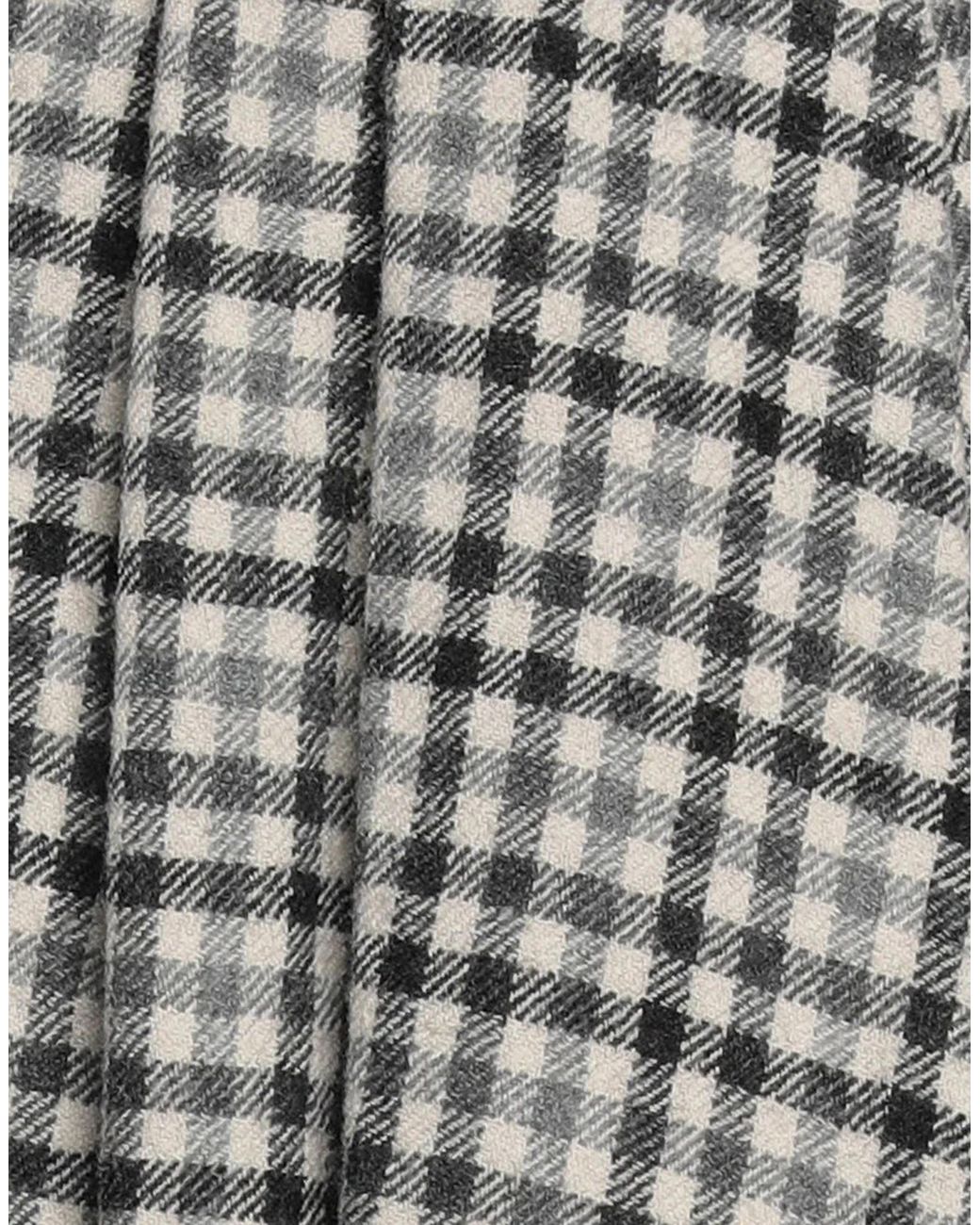 Brunello Cucinelli White Lead Midi Skirt Virgin Wool
