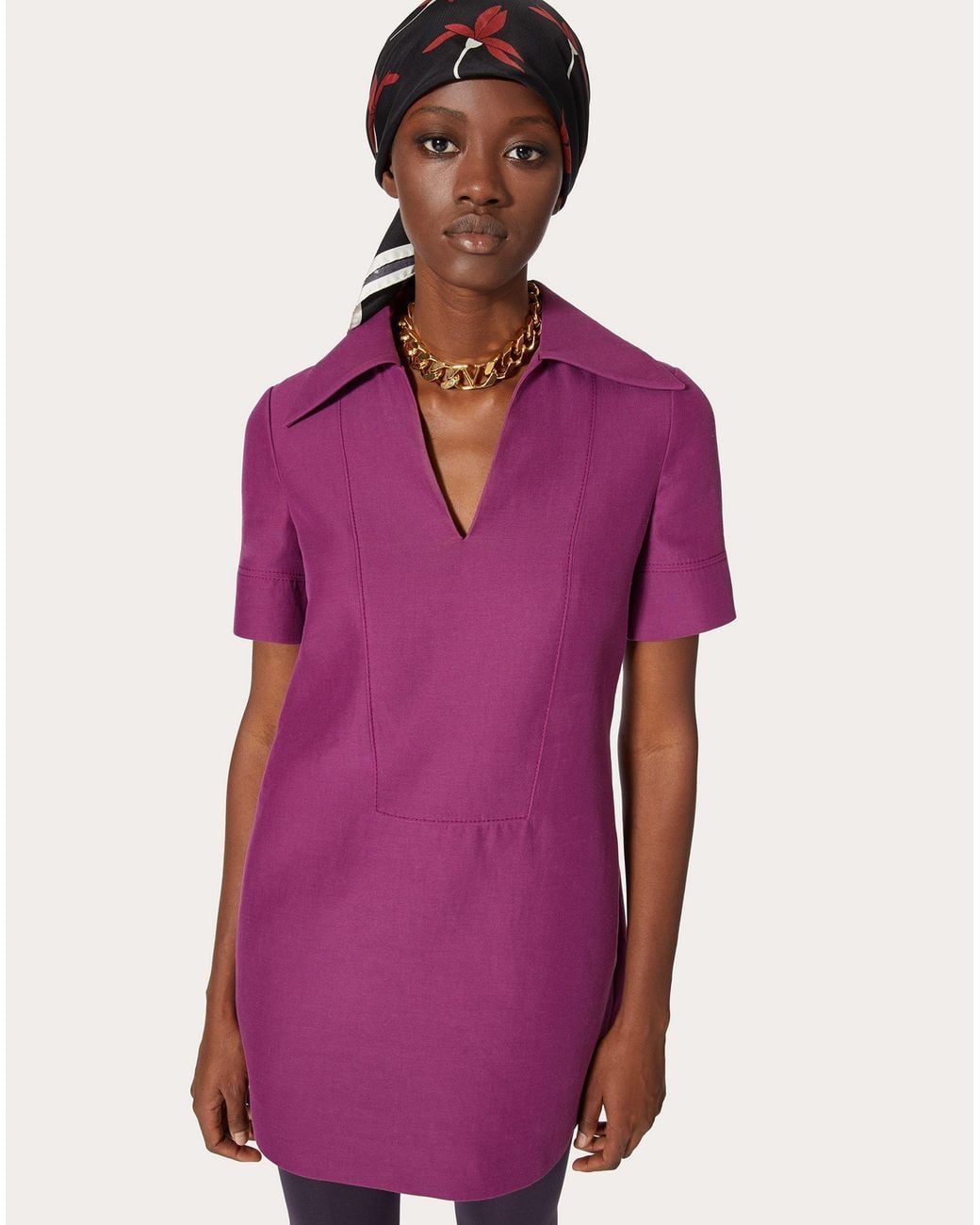 Valentino Purple Logo Dress