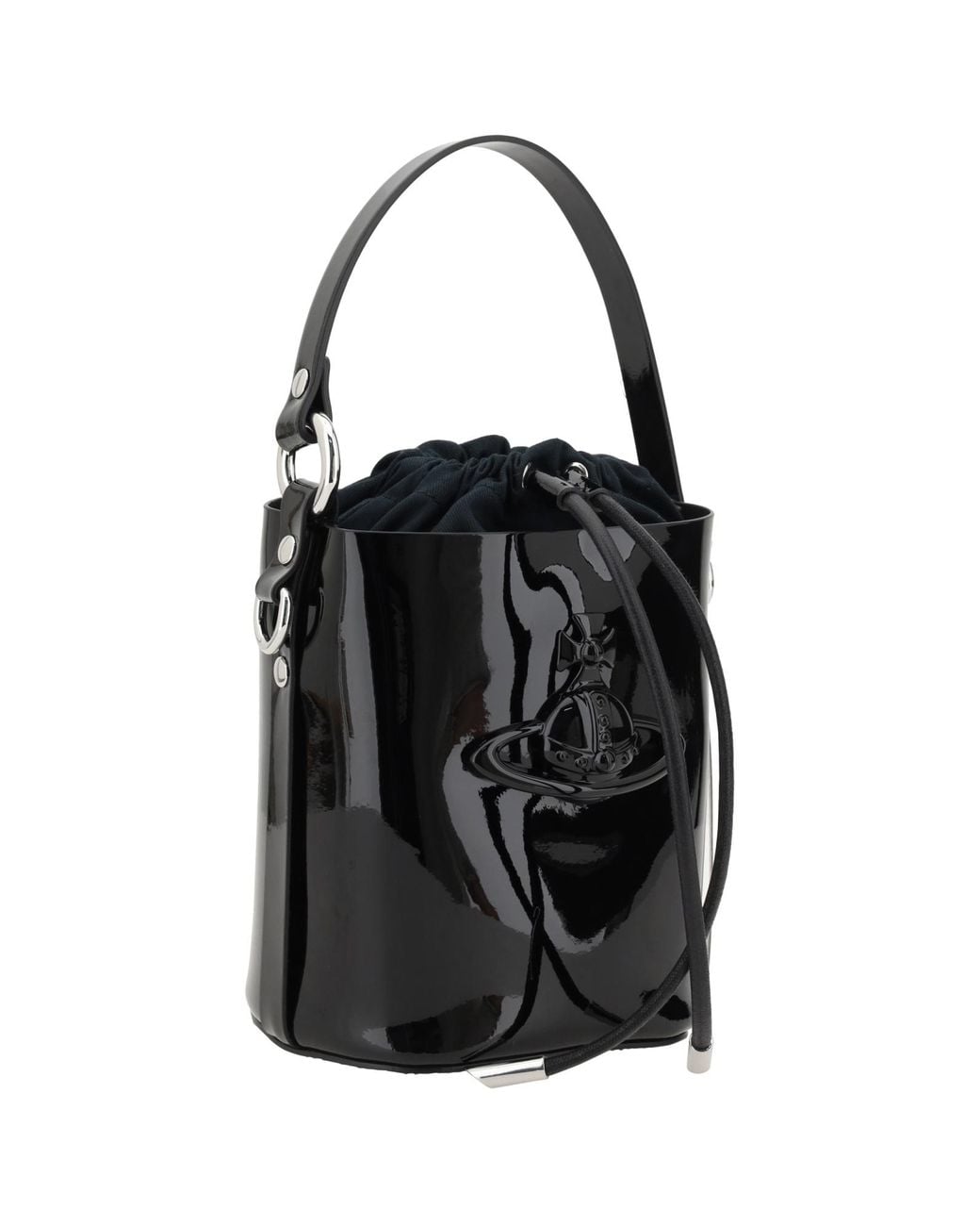 Vivienne Westwood Black Daisy Drawstring Bucket Bag