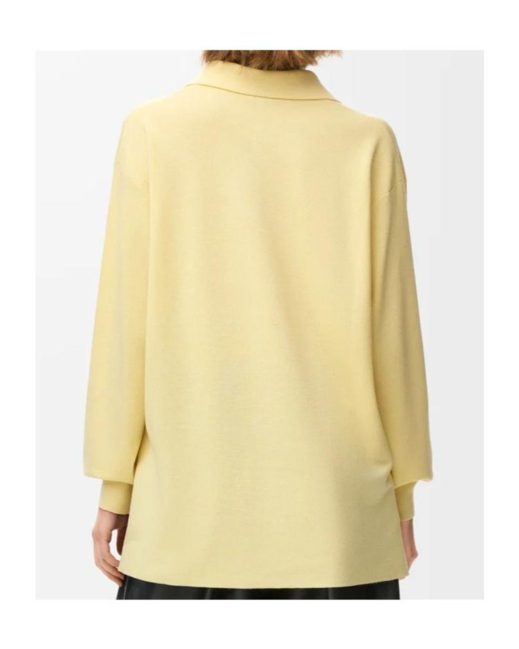 Loewe Yellow Long-Sleeved Knitted Polo Sweater