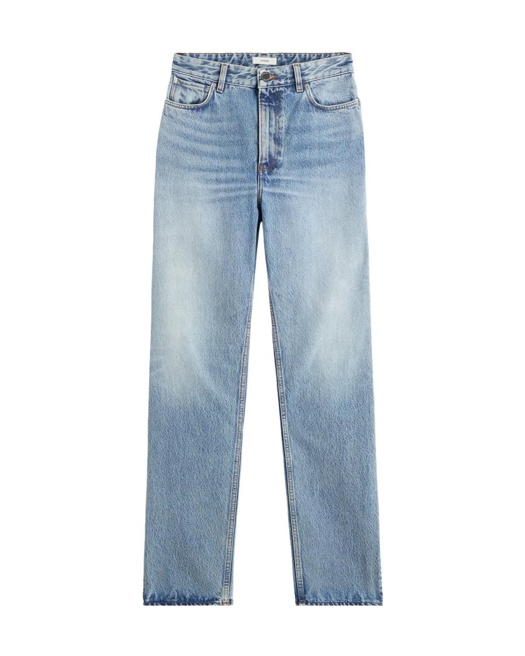 Totême Blue Totême Logo-Patch High Waist Jeans