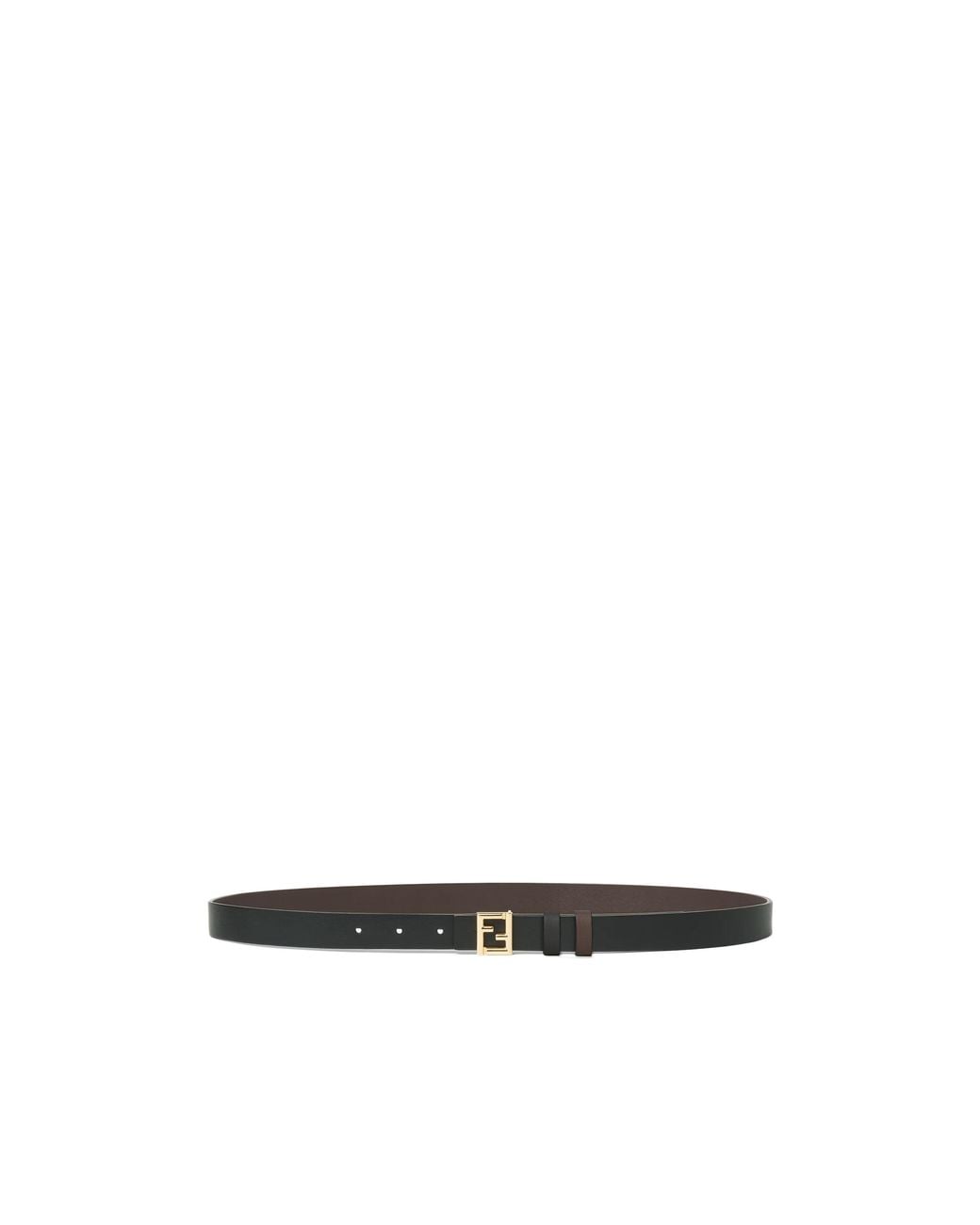 Fendi White Ff Buckle Reversible Belt