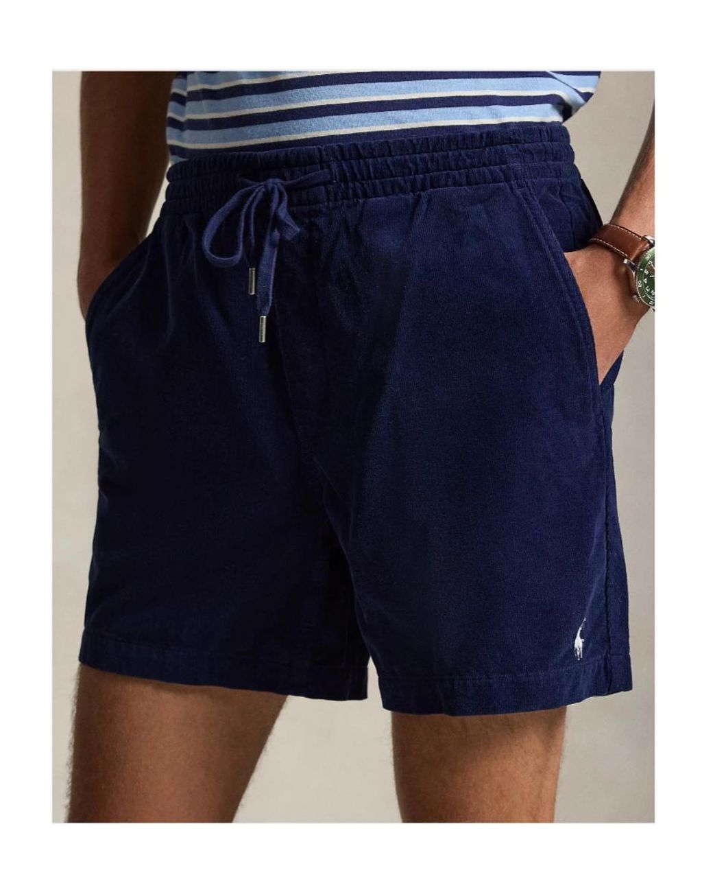 Polo Ralph Lauren Blue Logo-Embroidered Short for men
