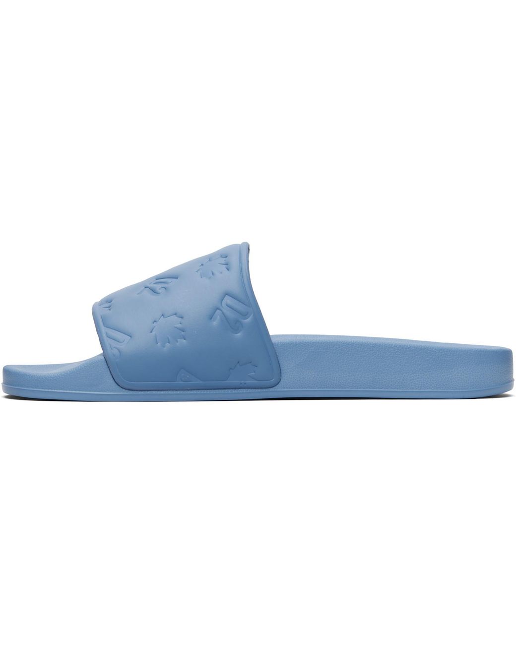 DSquared² Blue Logo-Embossed Open-Toe Slippers for men