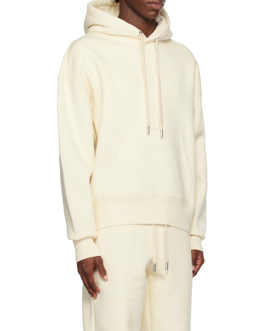AMI Natural Long-Sleeved Drawstring Hoodie for men