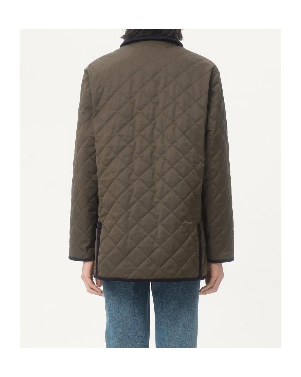 Valentino Brown ヴァレンティノ Vロゴパッチ ボタンアップ ジャケット for men