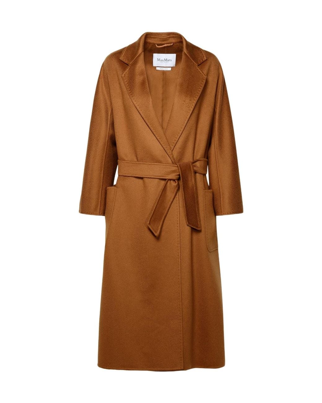 Max Mara Brown Ludmilla Belted Long-Sleeved Coat