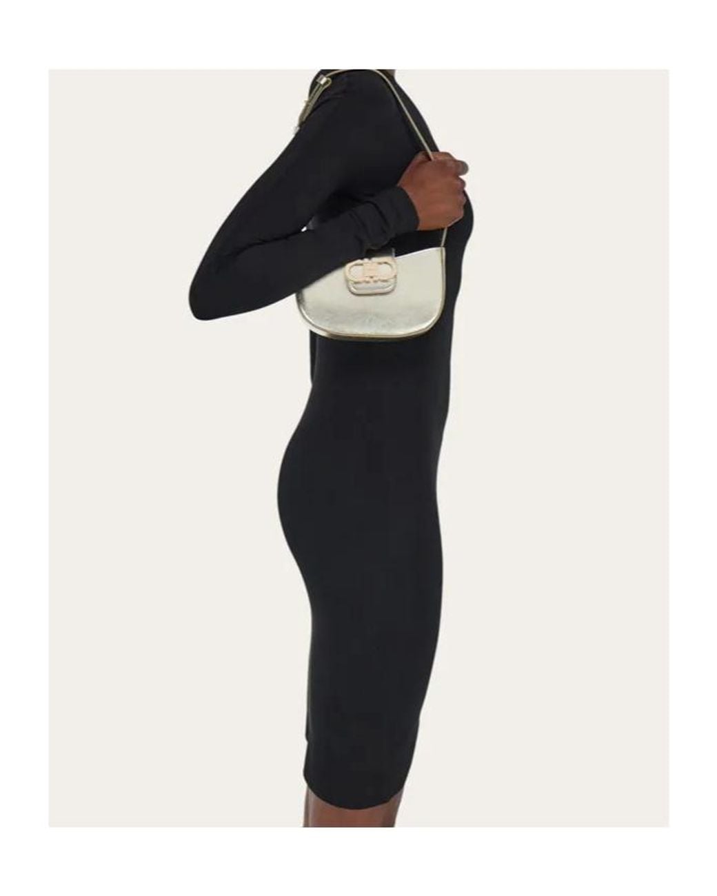 Ferragamo White Ferragamo Double Gancini Mini Bag