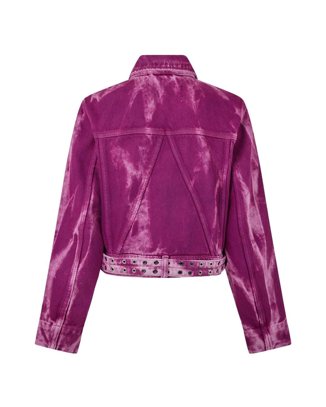 Ganni Purple Heavyweight Denim Jacket