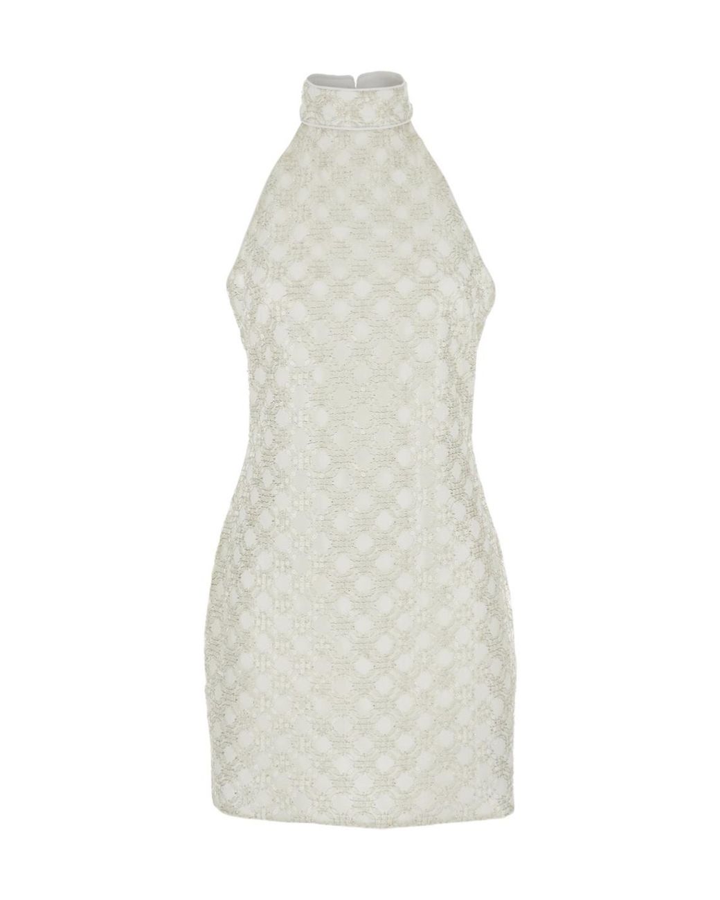 ROTATE BIRGER CHRISTENSEN White Cream-Colored Dress With Sequins