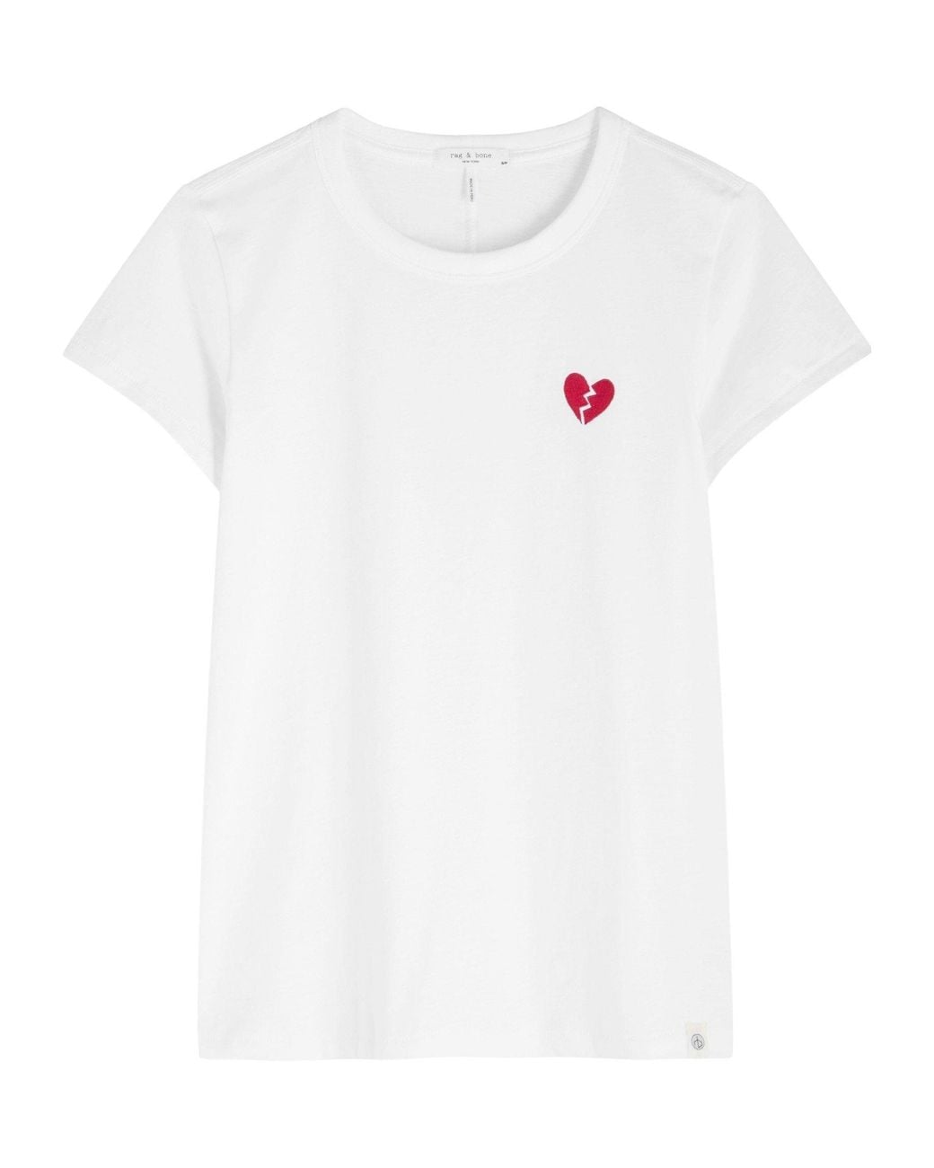 Rag & Bone White The Broken Heart Tee
