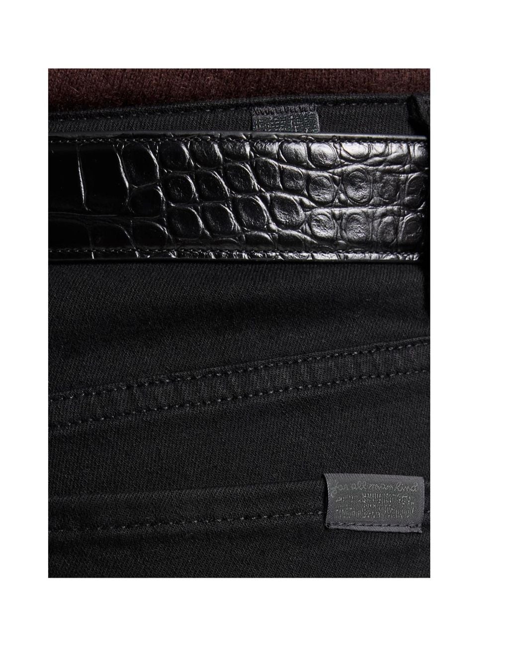 7 For All Mankind Black The Slim Straight-Leg Jeans