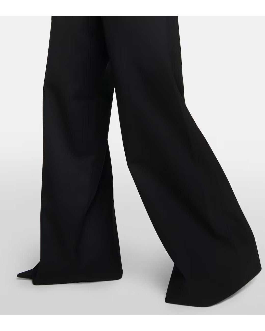 Wardrobe NYC Black Low-Rise Wide-Leg Casual Pants