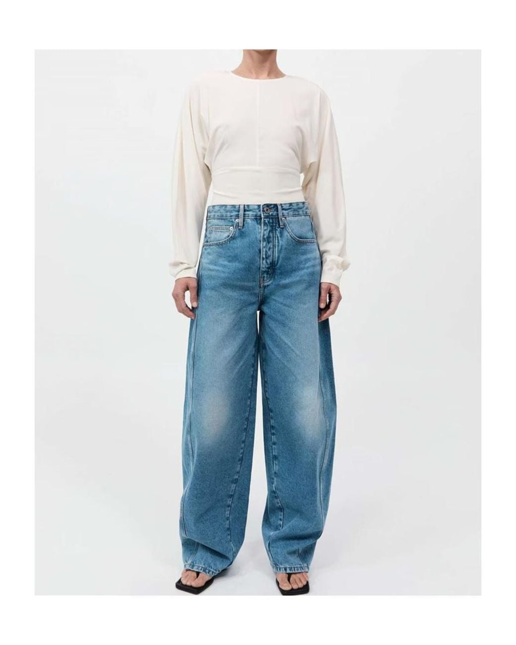 St. Agni Blue Faded Lantern Jeans Pants