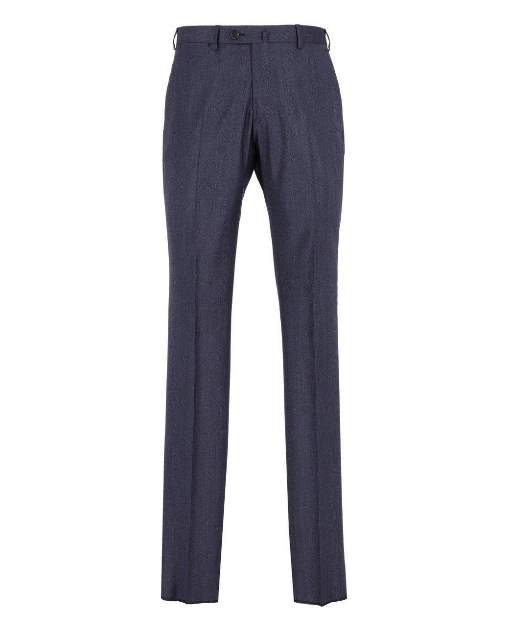 Emporio Armani Blue Double-Breasted Peak-Lapel Suit for men
