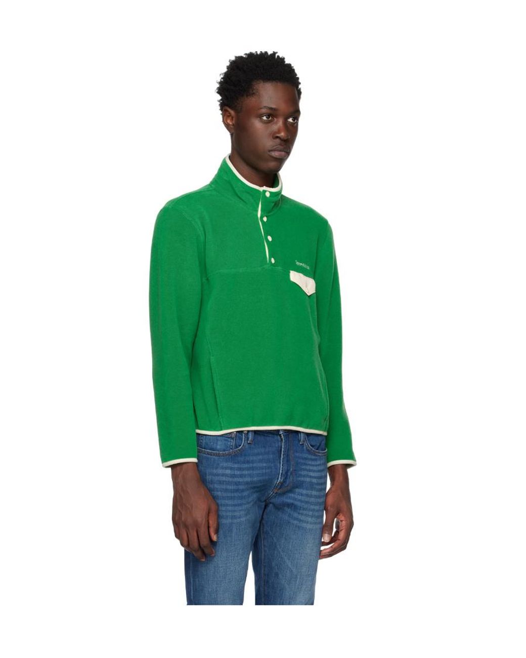 Sporty & Rich Green Funnel Neck Long-Sleeved Jumper