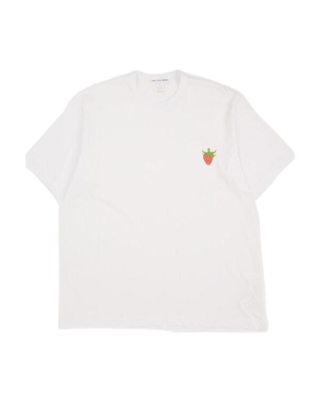Comme des Garçons White Round-Necked T-Shirt for men