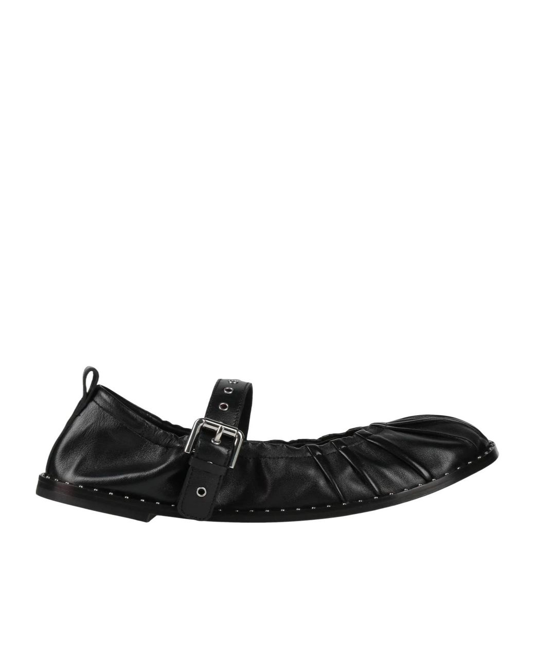 MAX&Co. Black Minimalist Leather Mary Jane Shoes