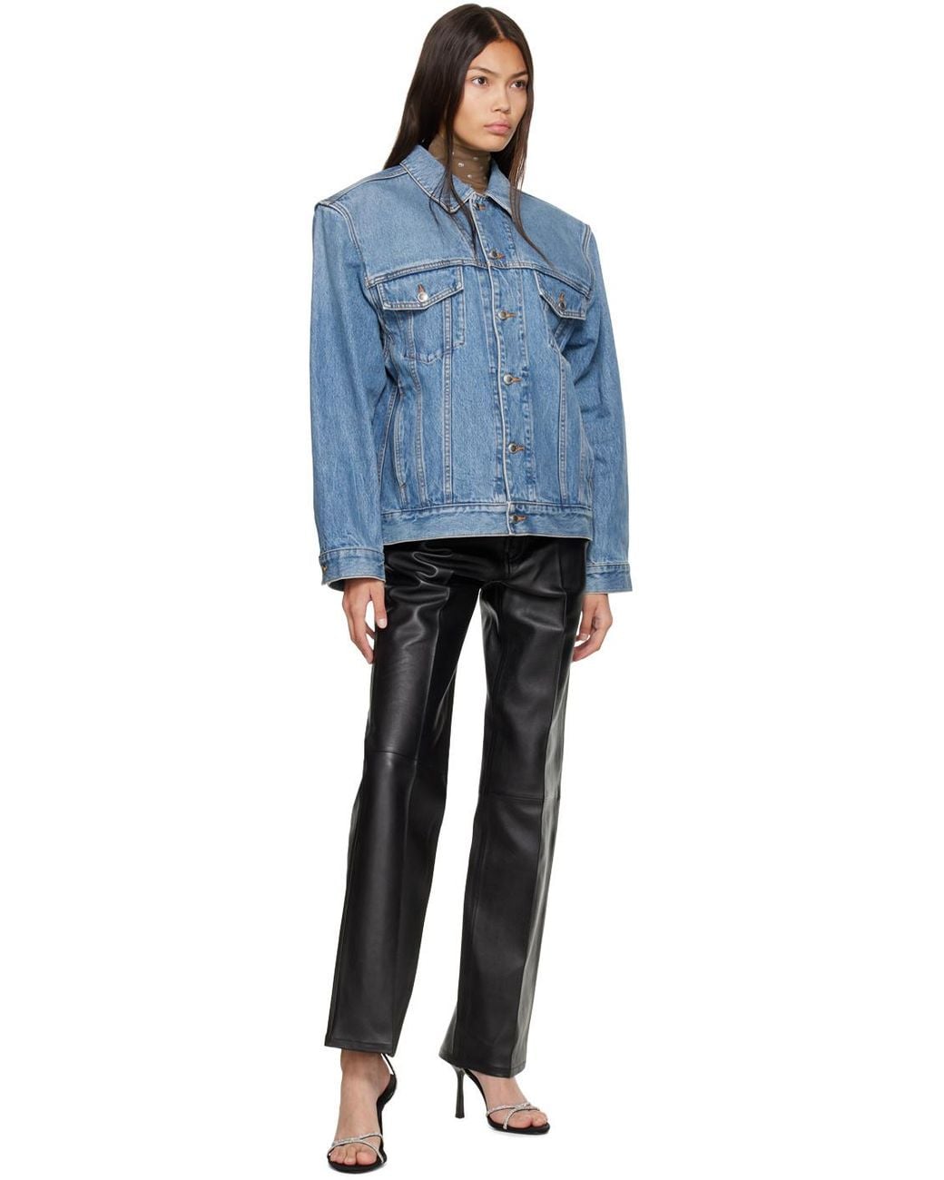 Alexander Wang Black Panelled Straight Leg Pants