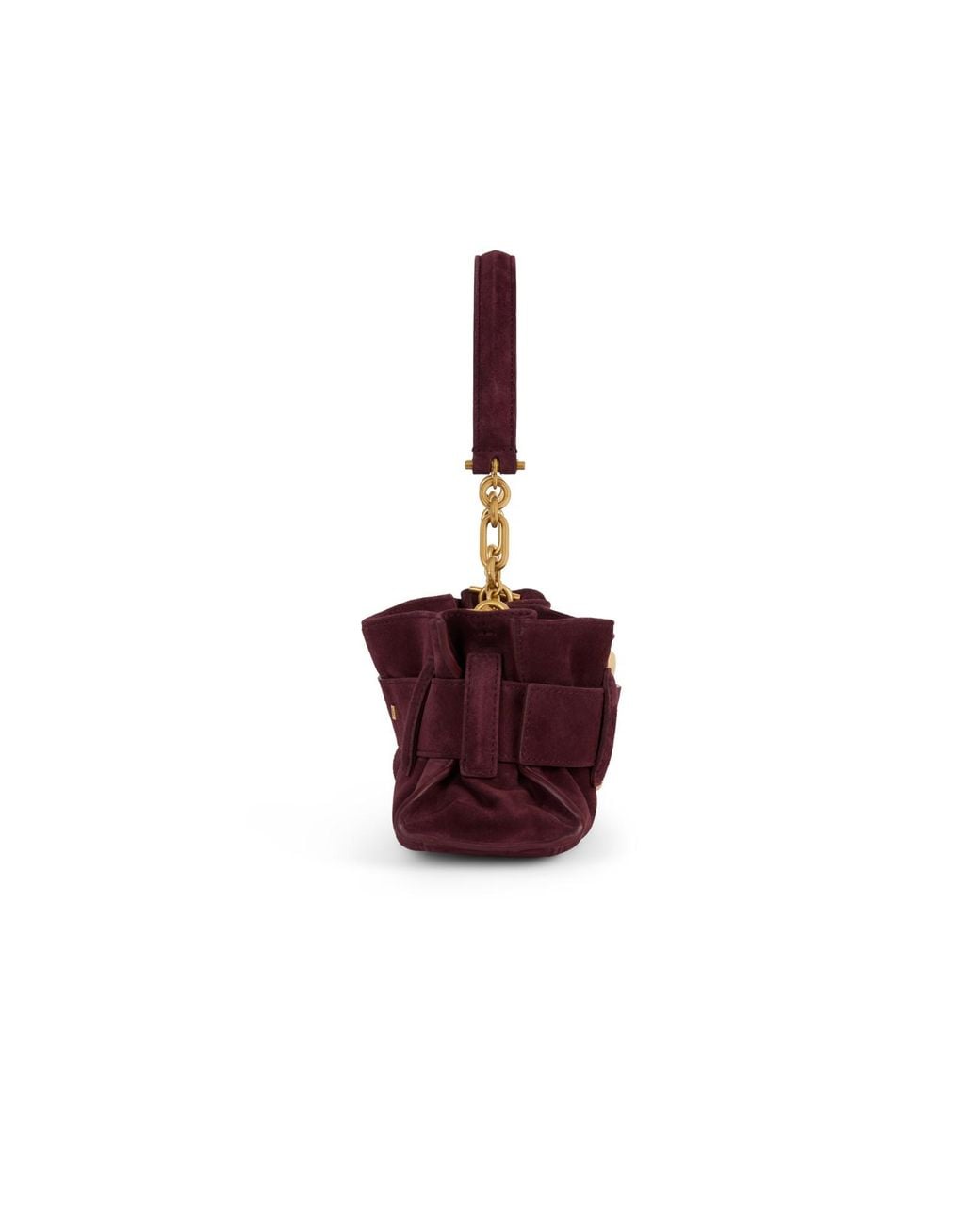 Balmain Purple バルマン アンセム バックル ショルダーバッグ