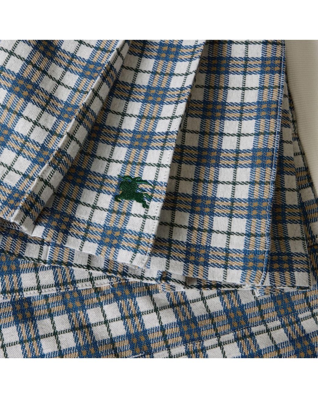 Burberry Blue Pleated Mini Skirt