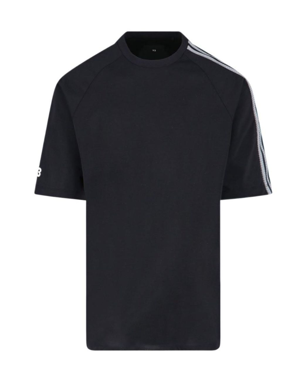 Y-3 Black Logo Printed Crewneck T-Shirt for men