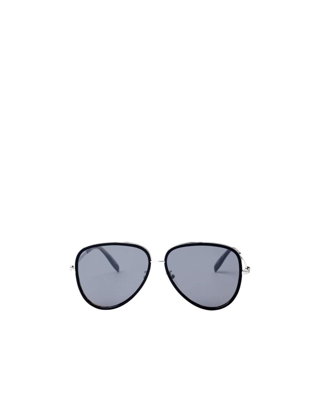 McQueen White Logo-Detail Sunglasses for men