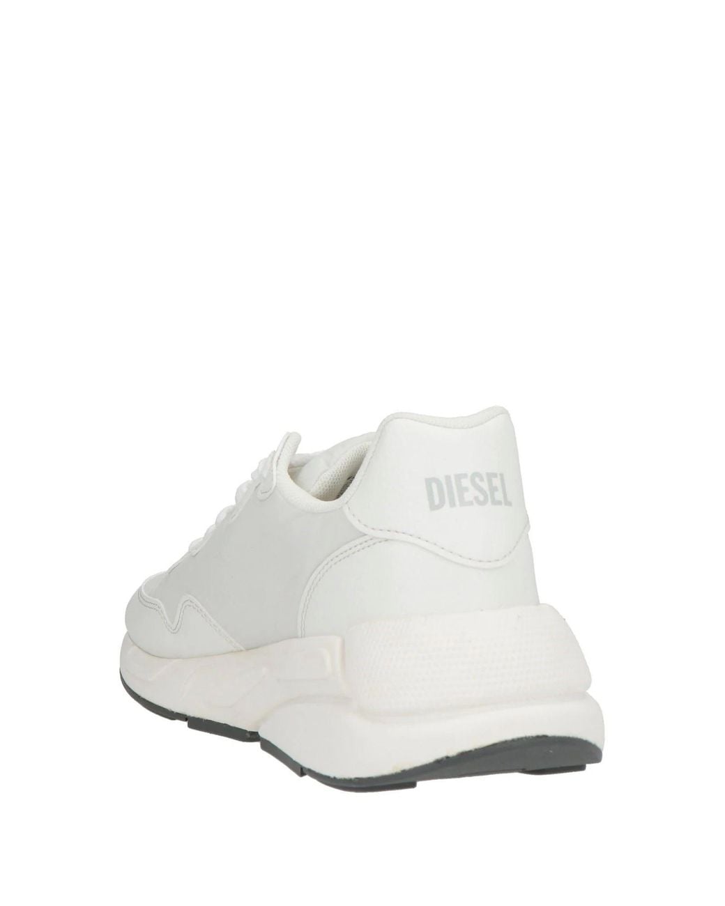 DIESEL White Minimalist Low-Top Sneakers for men