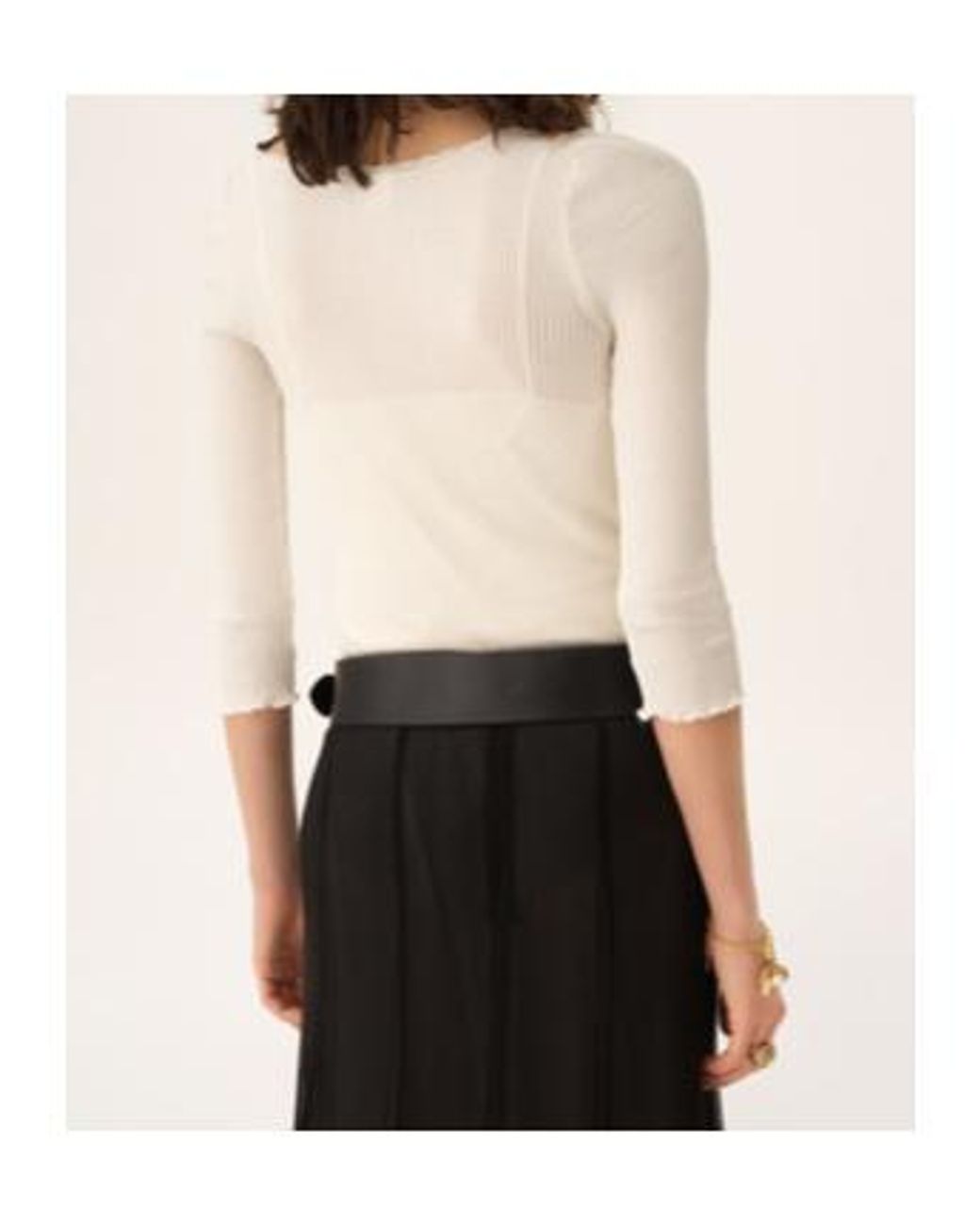 Chloé White Chloé Scoop-Neck Fitted Knit Cardigan